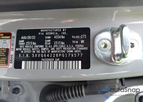 2023 Kia K5 Gt-Line из США, поврежденный, VIN 5XXG64J28PG179577